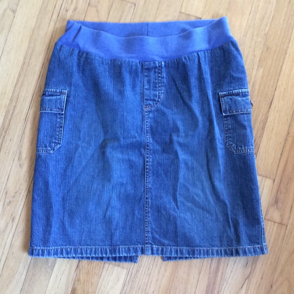 Maternity jean skirt